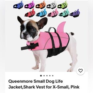 Cute Dog Life Jacket, Shark Vest for X-Small, Pink